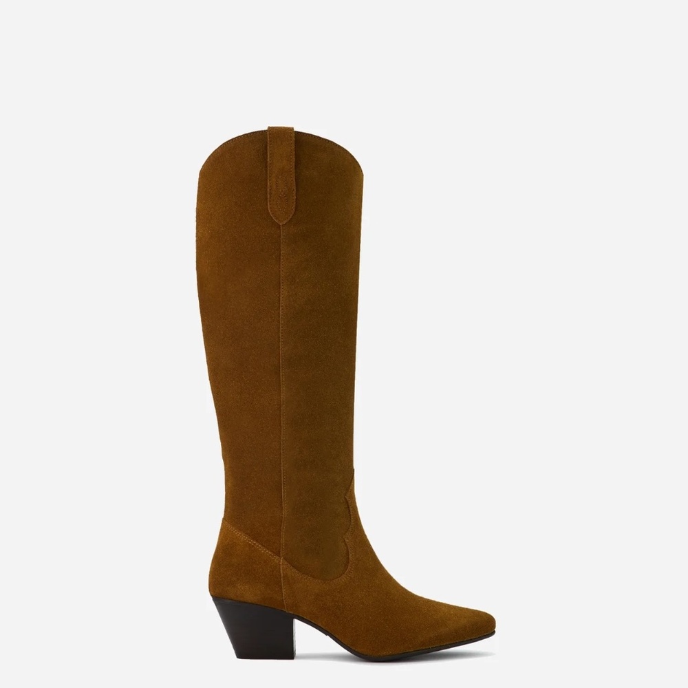 DuoBoots Saffron KneeHigh Boots in Tan Suede size 37 US 6.5 wide calf 41 cm